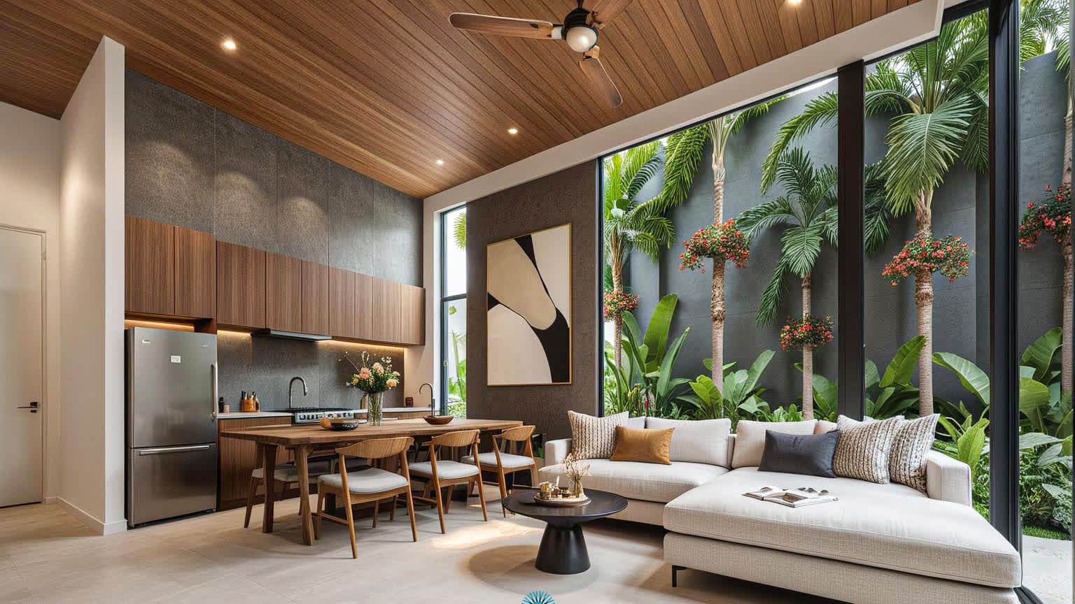 Aileen Residence Bangtao interior courtyard living