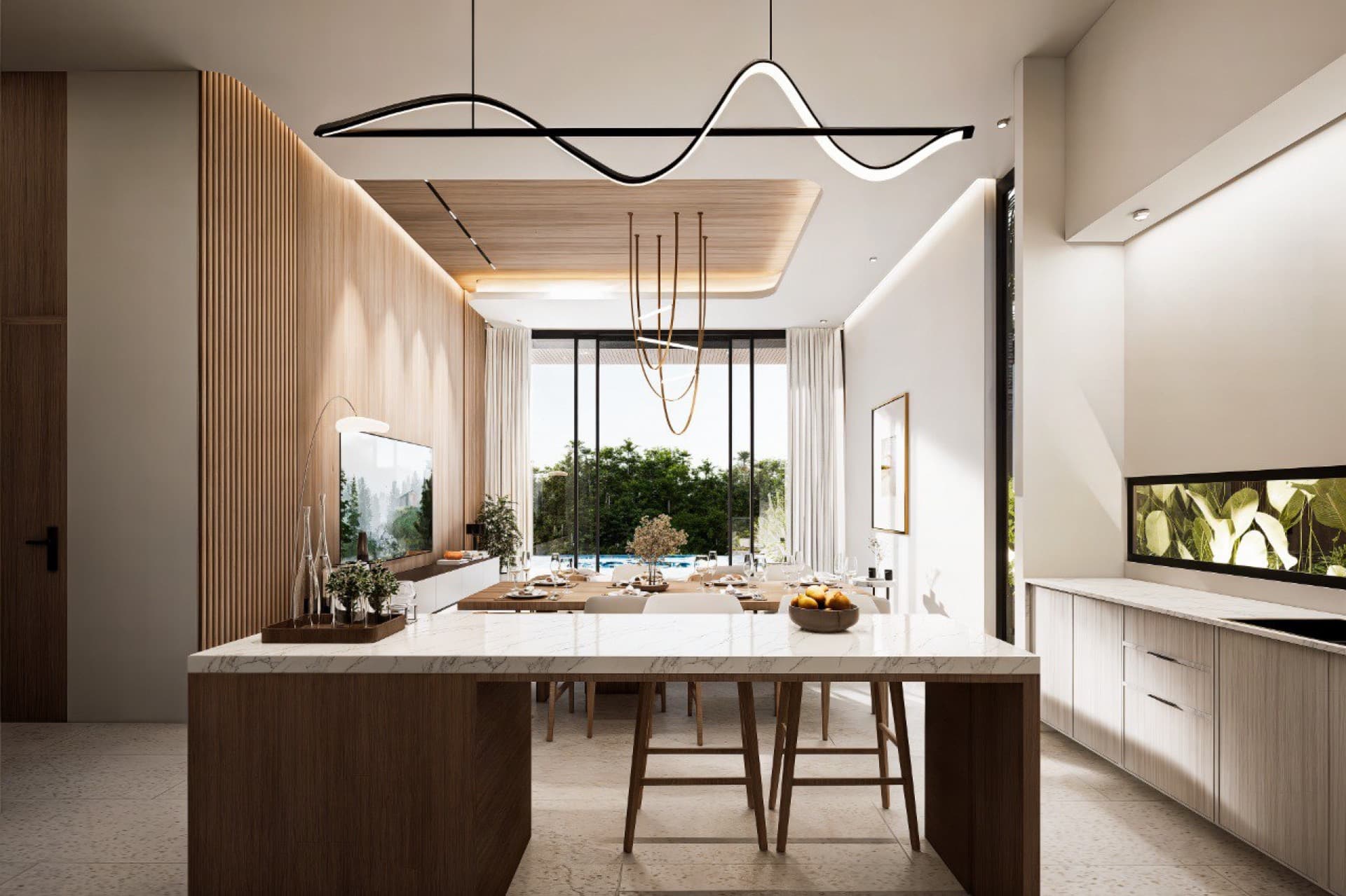 Aileen Villas Layan Type B dining render
