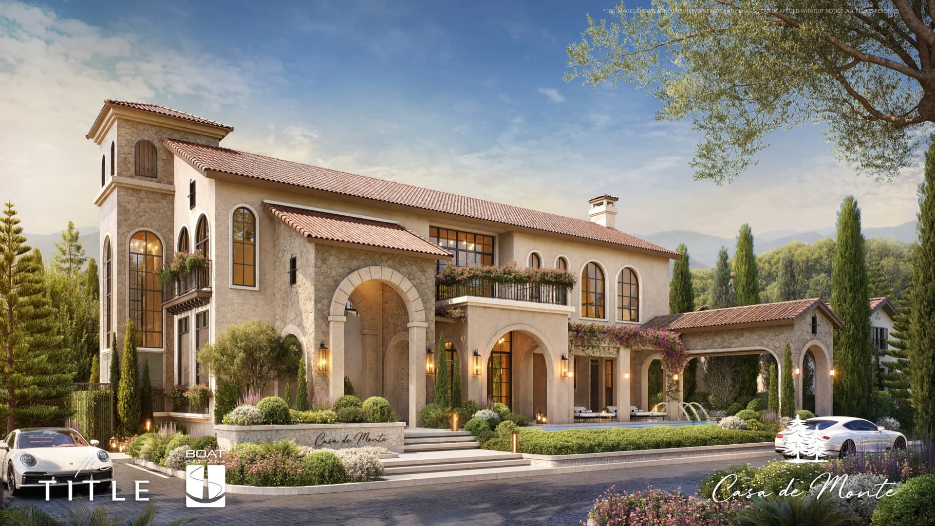 Casa de Monte clubhouse — Tuscany-inspired architecture