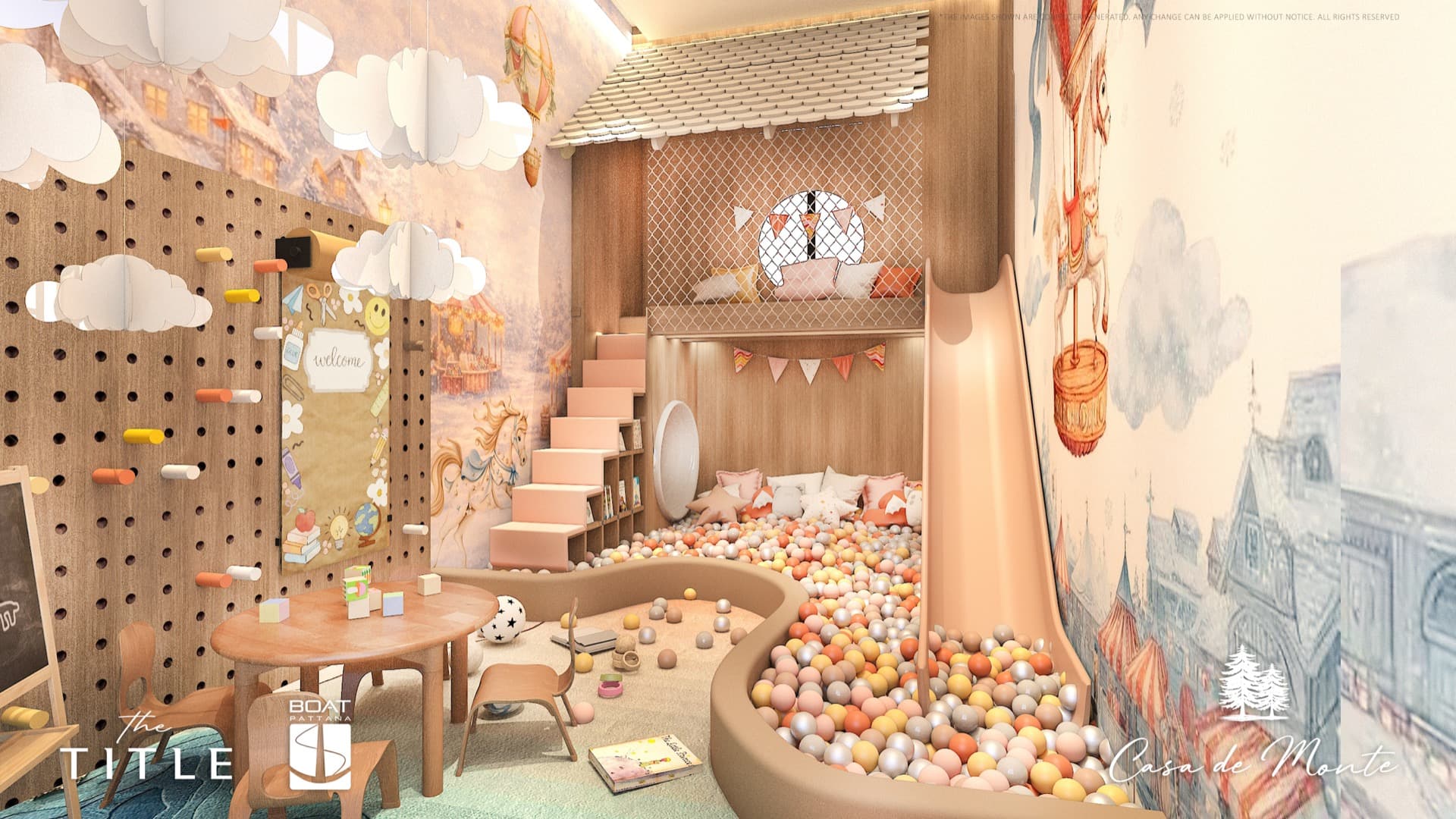 Kids room with play area