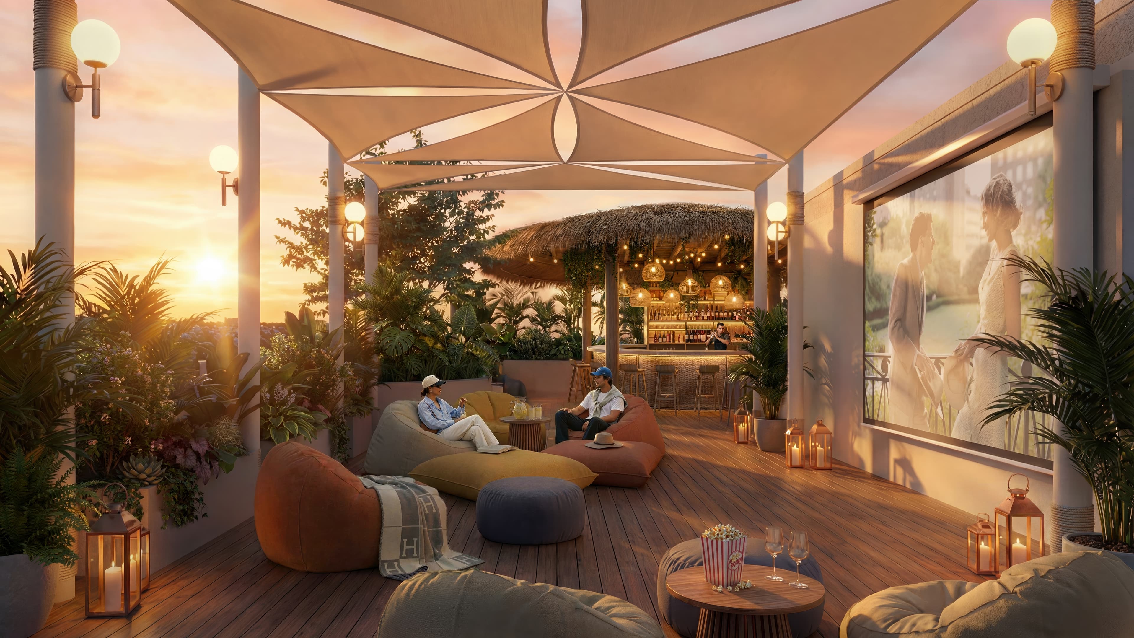 Essence Residences landscaped gardens — tropical surroundings