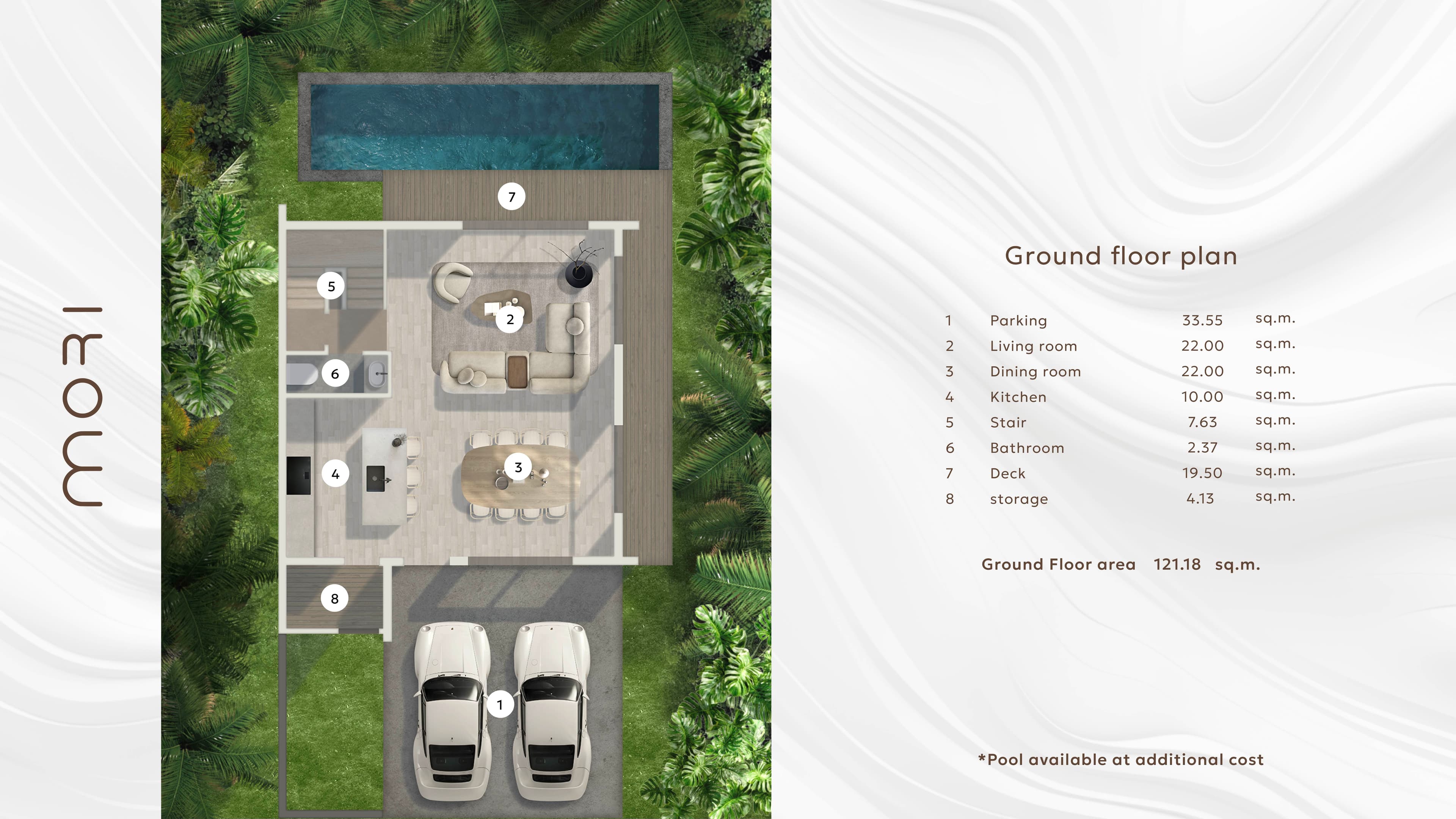 MORI ground floor — 121.18 sqm